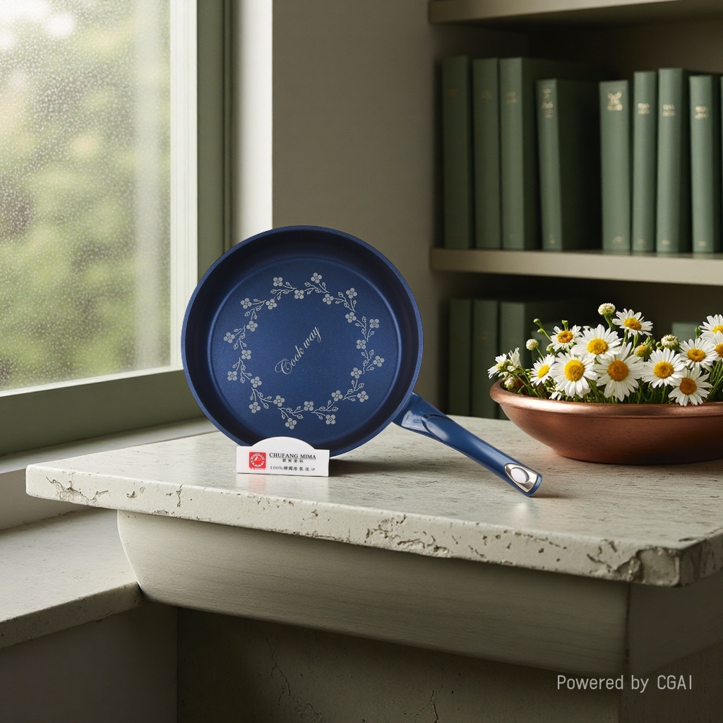 Cast iron frying pan, non-stick pan, 4-hole frying pan, multi-functional frying and stir-frying pan, household kitchenware details Picture