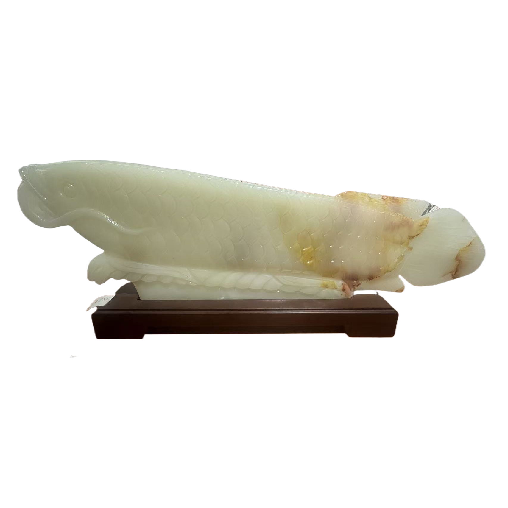 Afghan jade koi fish, handcrafted wooden decorative items, multi-purpose home furnishings Item Picture
