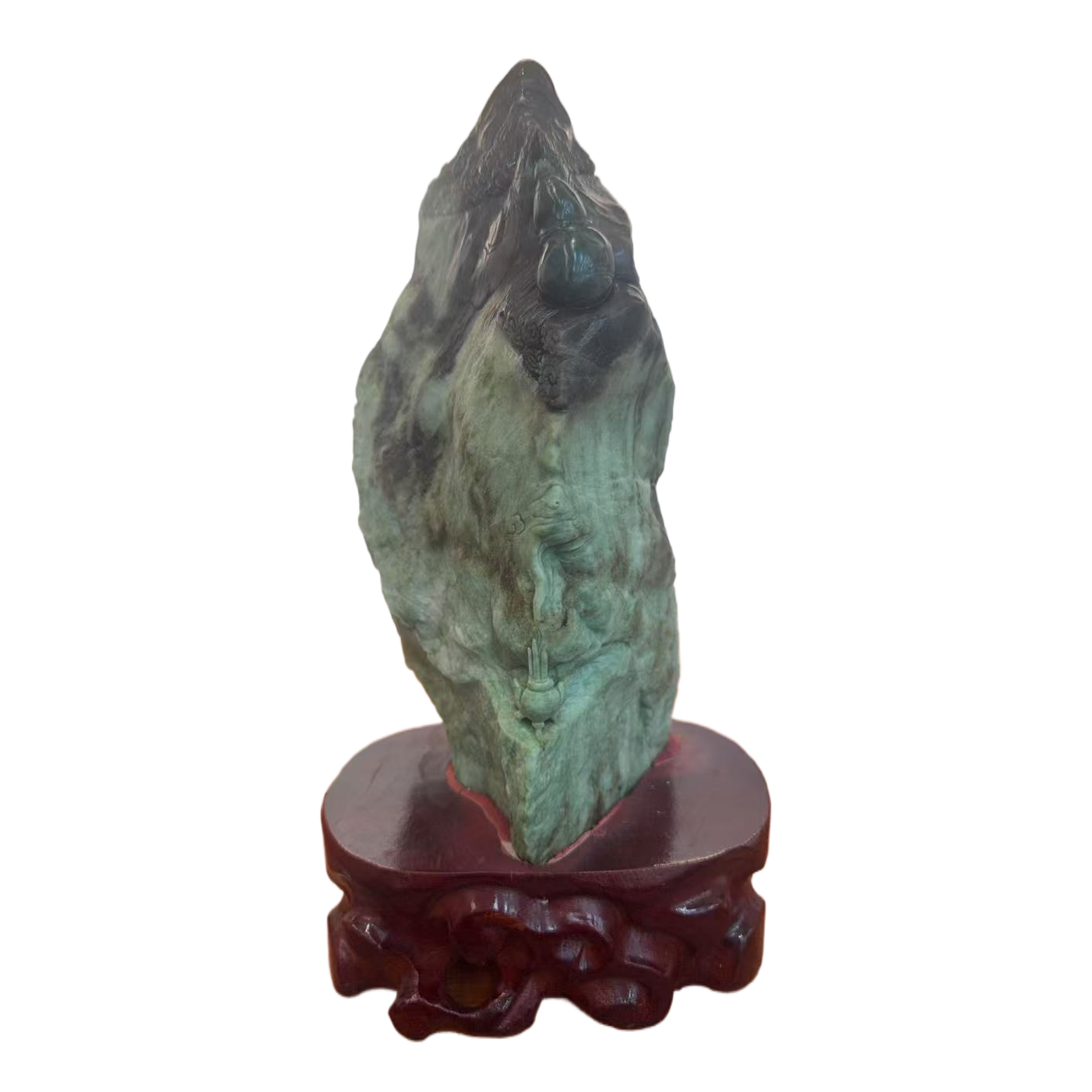 Dushan jade belt certificate, jade handicrafts, jade vintage jade ornaments, gifts, furniture, office mood and atmosphere display items Item Picture