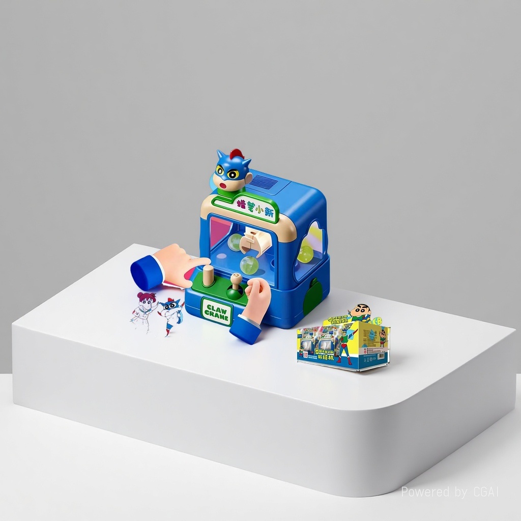 Claw machine, plush toy, 6-8 inch claw machine, doll fun toy gun, children's gift, crayon Shin-chan claw ball machine Specification image