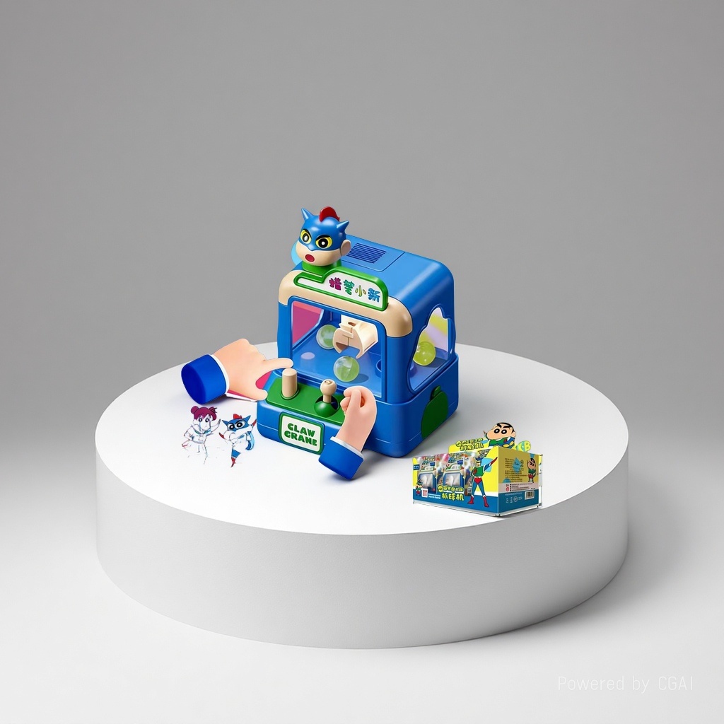 Claw machine, plush toy, 6-8 inch claw machine, doll fun toy gun, children's gift, crayon Shin-chan claw ball machine Application Scenario