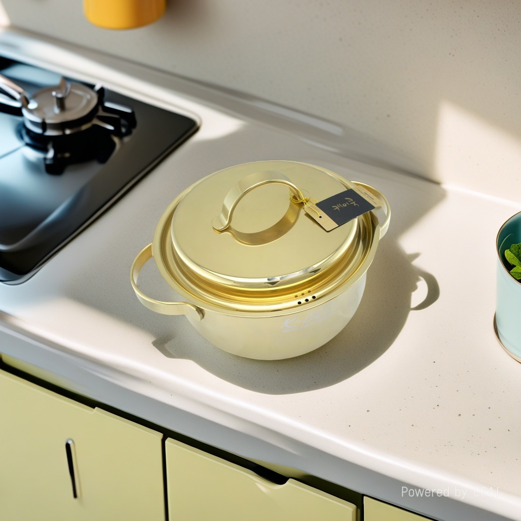 Cocina código corea original importado brillante titanio olla de sopa 22cm Specification image