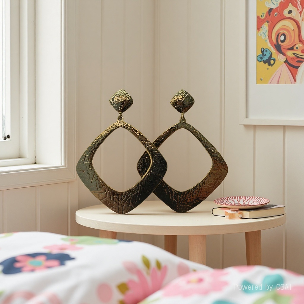 哇咔咪2026新款复古耳环艺术摆件，点缀温馨卧室，时尚与生活美学的完美融合。