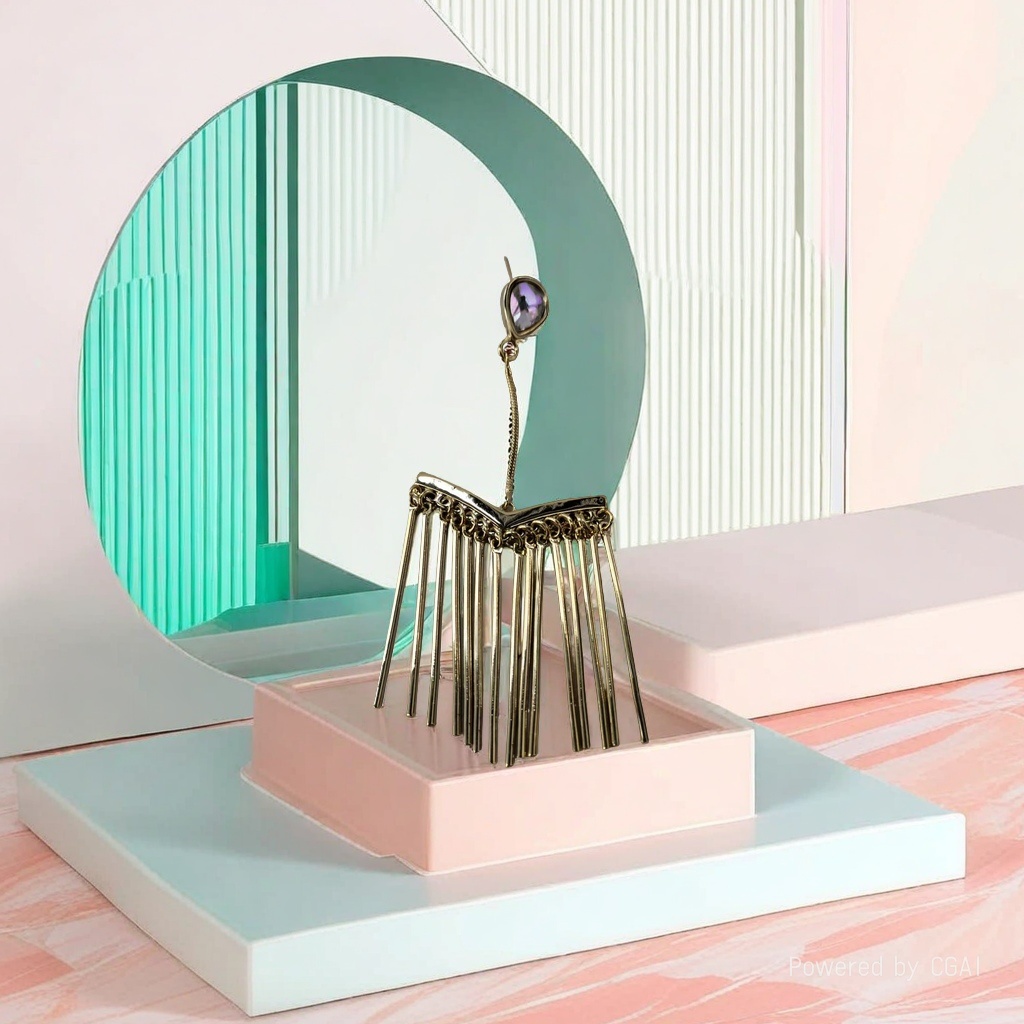 饰品/耳饰/耳环/锆石微镶毛坯耳环/锆石耳饰白底实物图