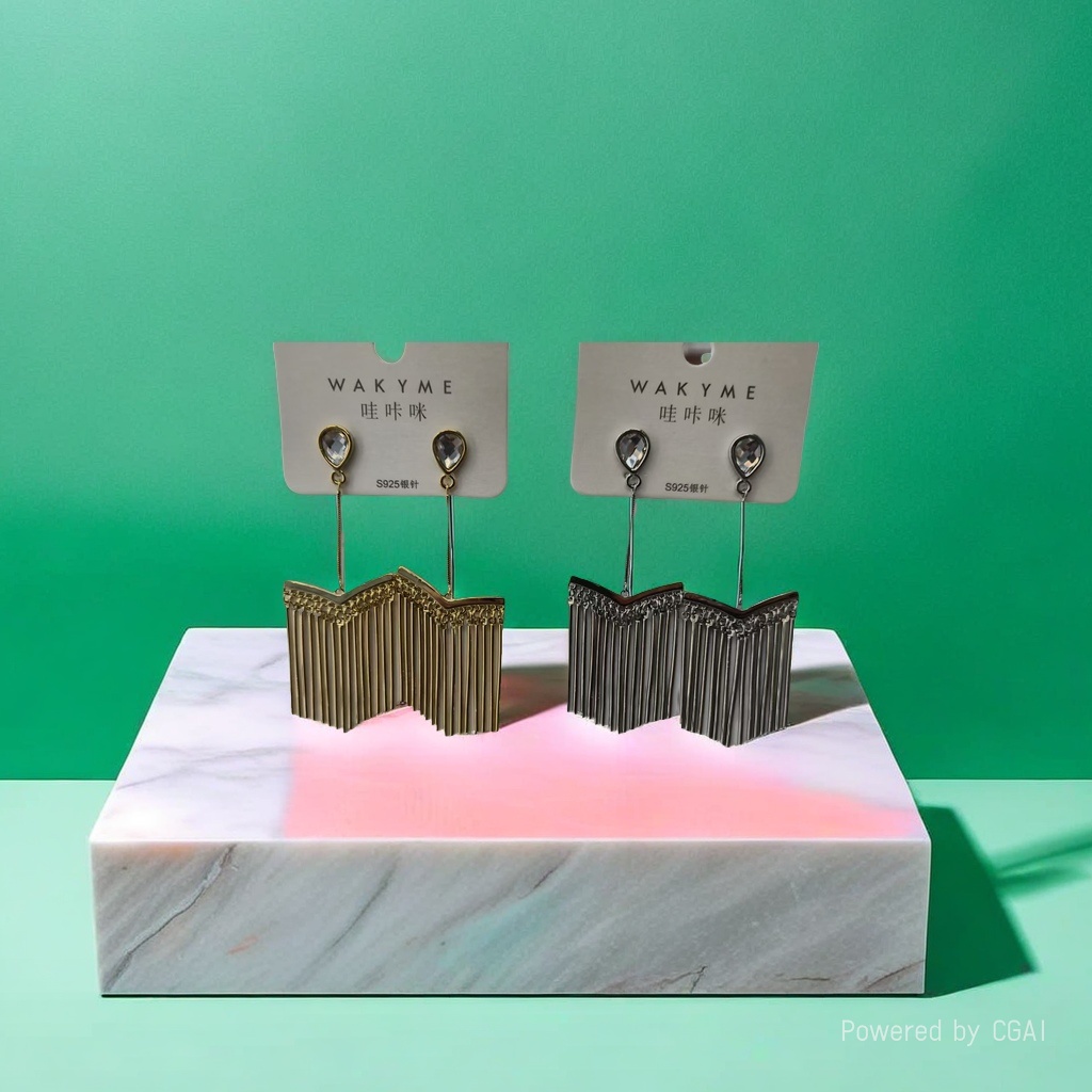 饰品/耳饰/耳环/锆石微镶毛坯耳环/锆石耳饰产品图