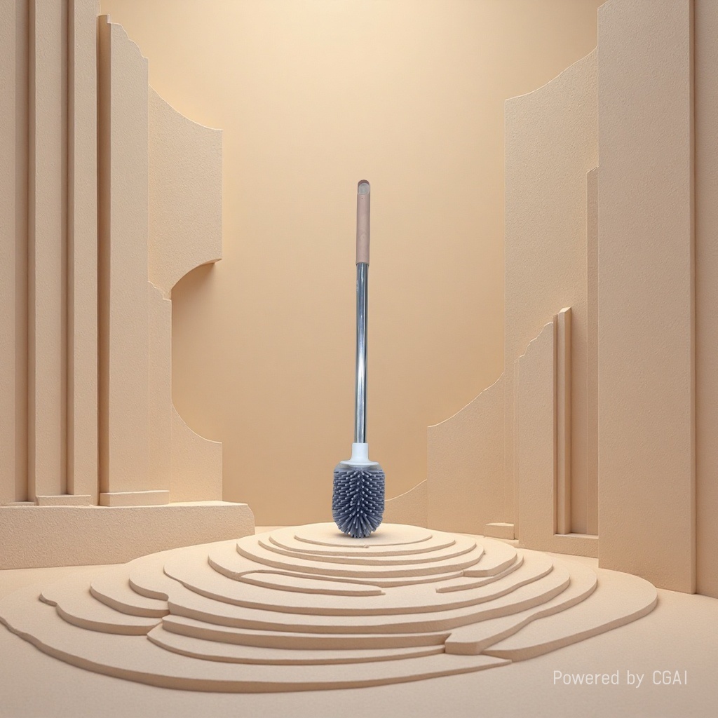 Household toilet brush, round thickened plastic soft rubber toilet brush, stainless steel handle toilet brush, curved gap sanitary brush, wholesale toilet brush Application Scenario