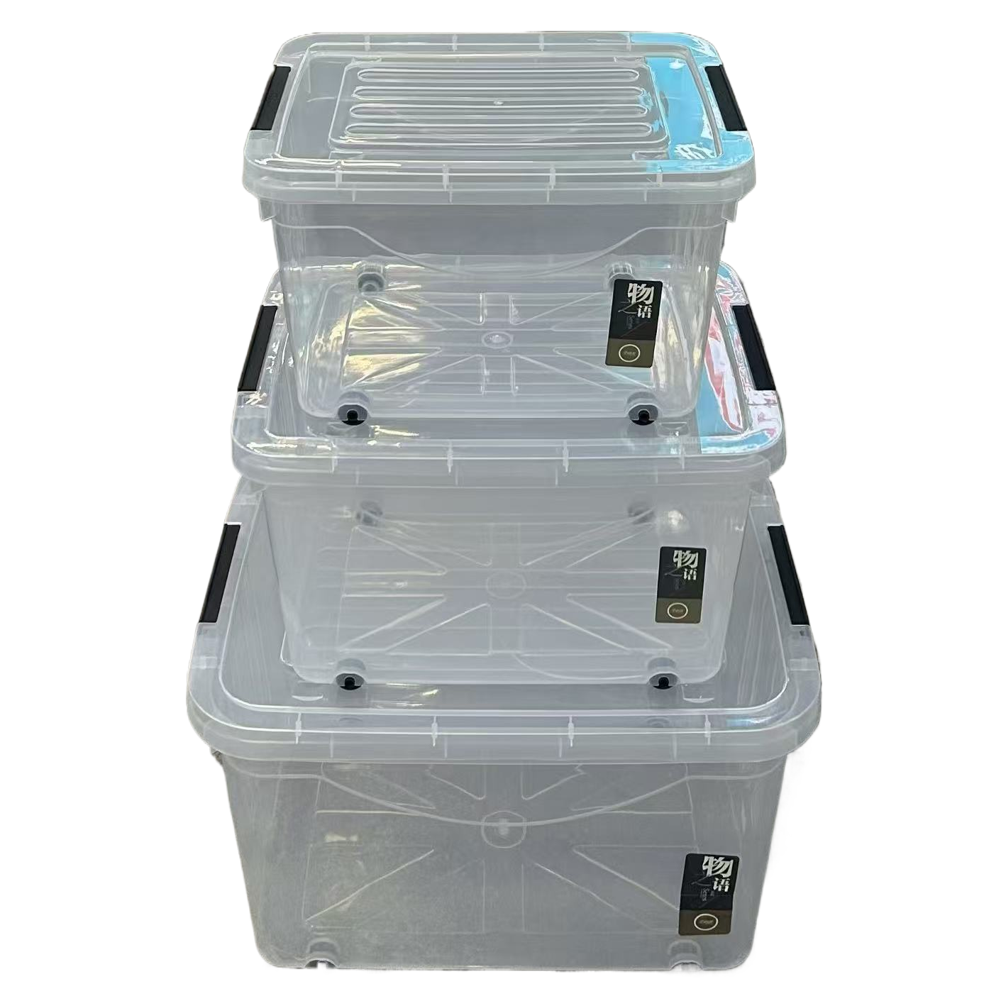 Transparent movable storage boxes, toy plastic storage boxes, clothes, quilts, LIDS, wheels, organizing boxes, storage boxes, under-bed storage boxes, organizing boxes wholesale pic 2