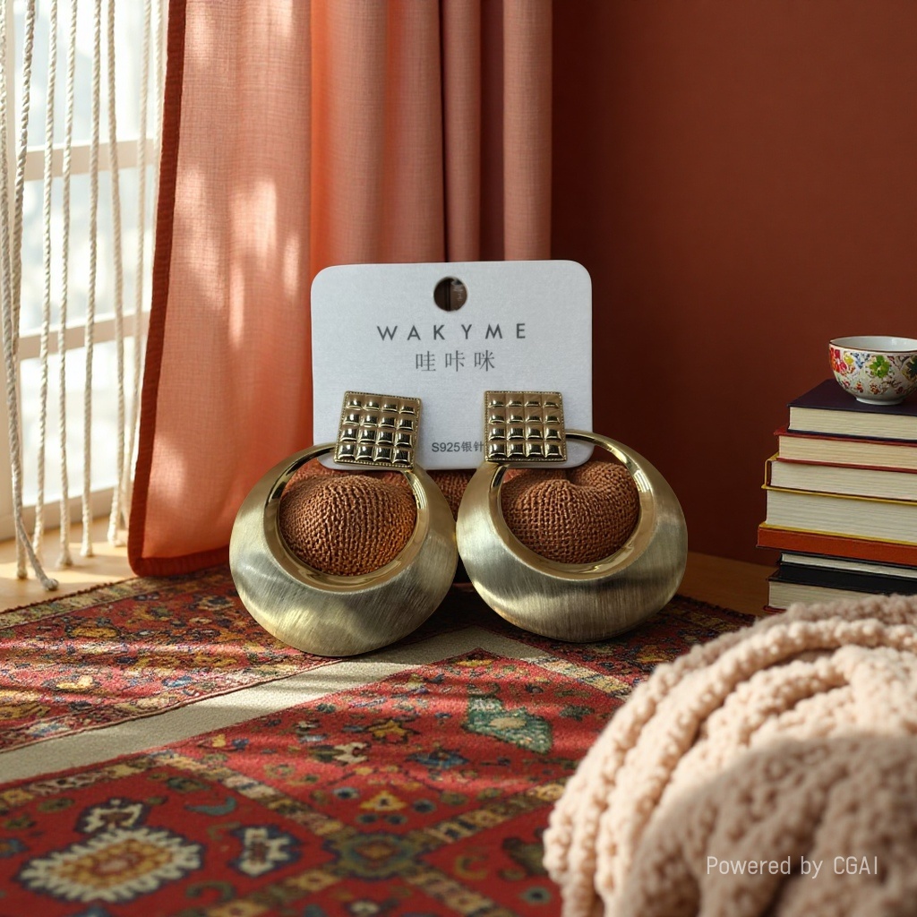 饰品/耳饰/耳环/锆石微镶毛坯耳环/锆石耳饰细节图