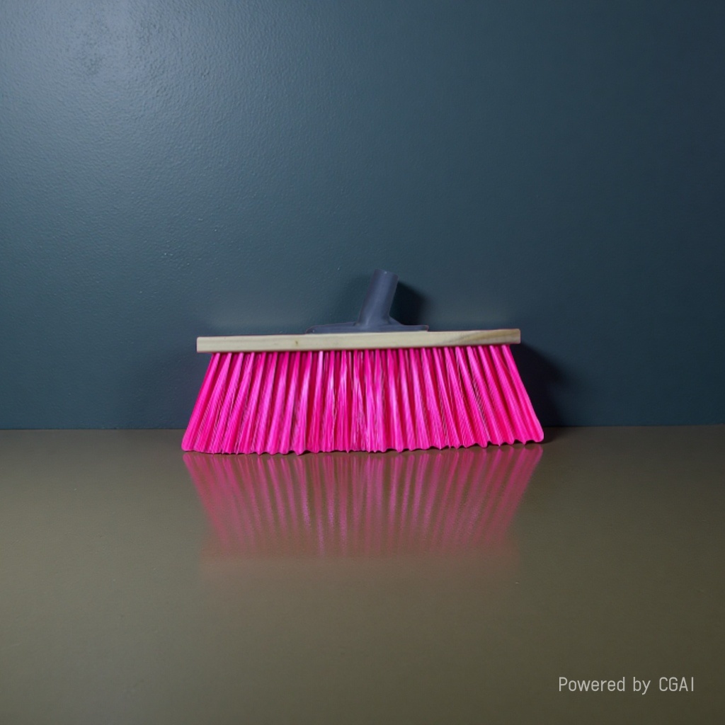 Pink bristle magic broom, wooden broom, practical and beautiful, household cleaning tool, lightweight and durable, multi-functional cleaning broom wholesale Specification image