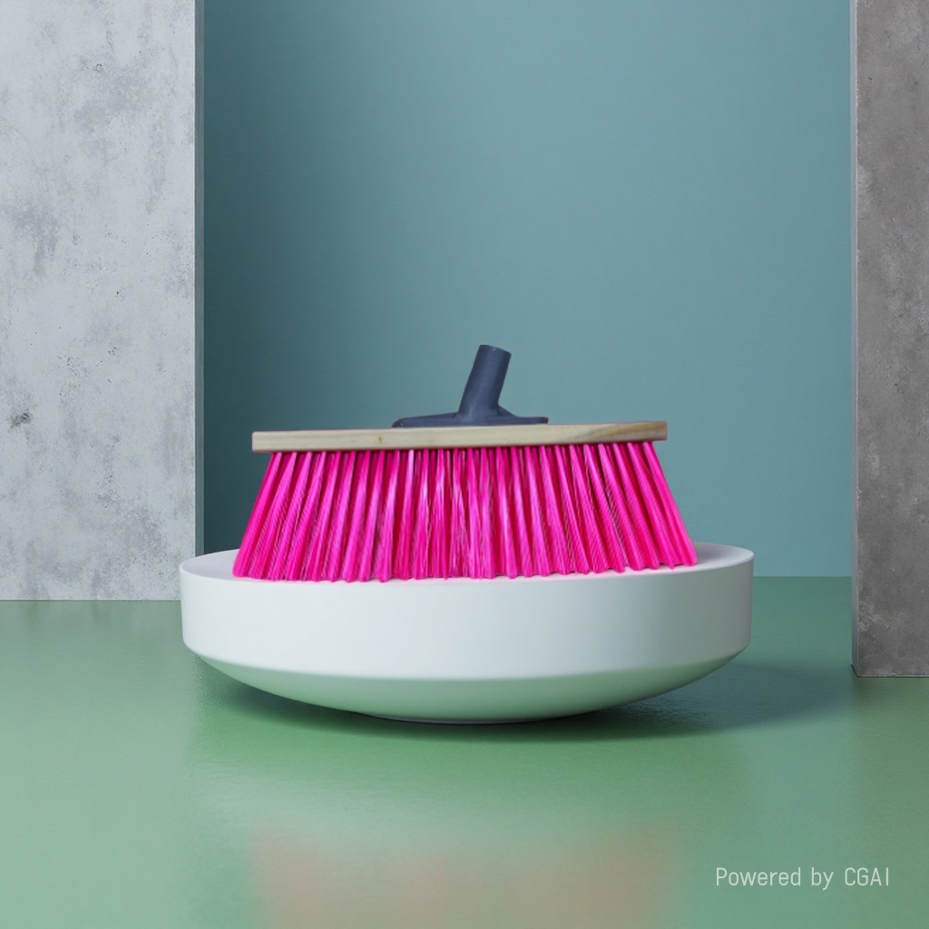Pink bristle magic broom, wooden broom, practical and beautiful, household cleaning tool, lightweight and durable, multi-functional cleaning broom wholesale