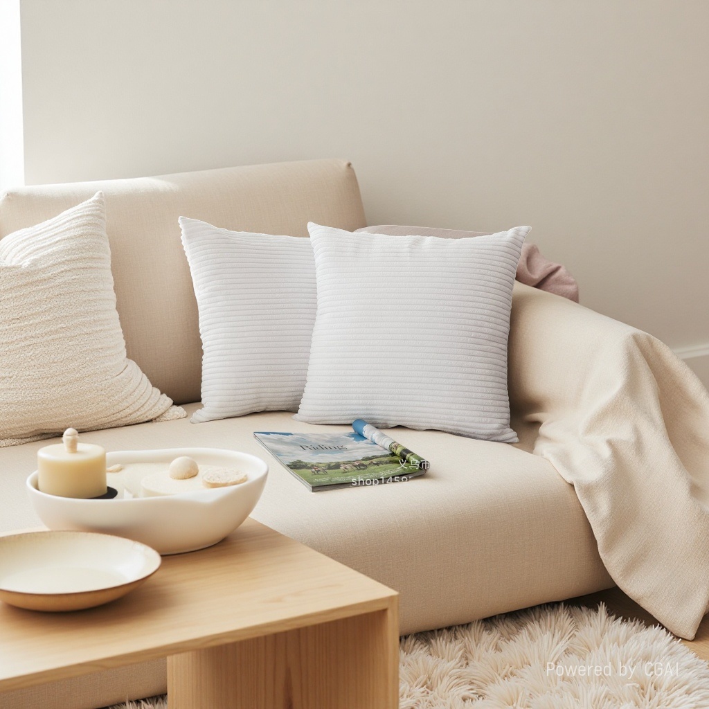 抱枕靠垫/沙发靠垫被/数码抱枕套/抱枕套/抱枕白底实物图