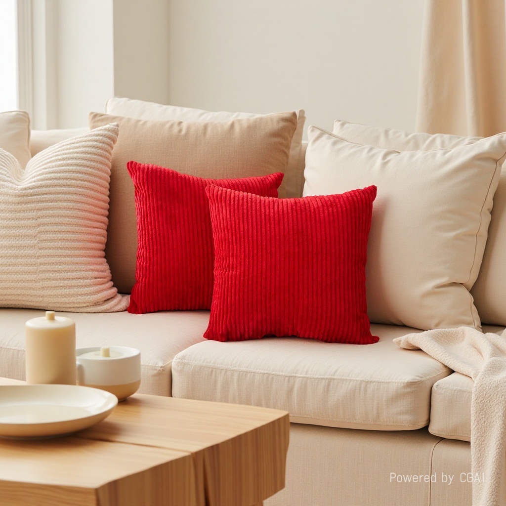 亚马逊爆款家居灯芯绒抱枕套现代简约纯色靠垫玉米绒沙发批发靠枕