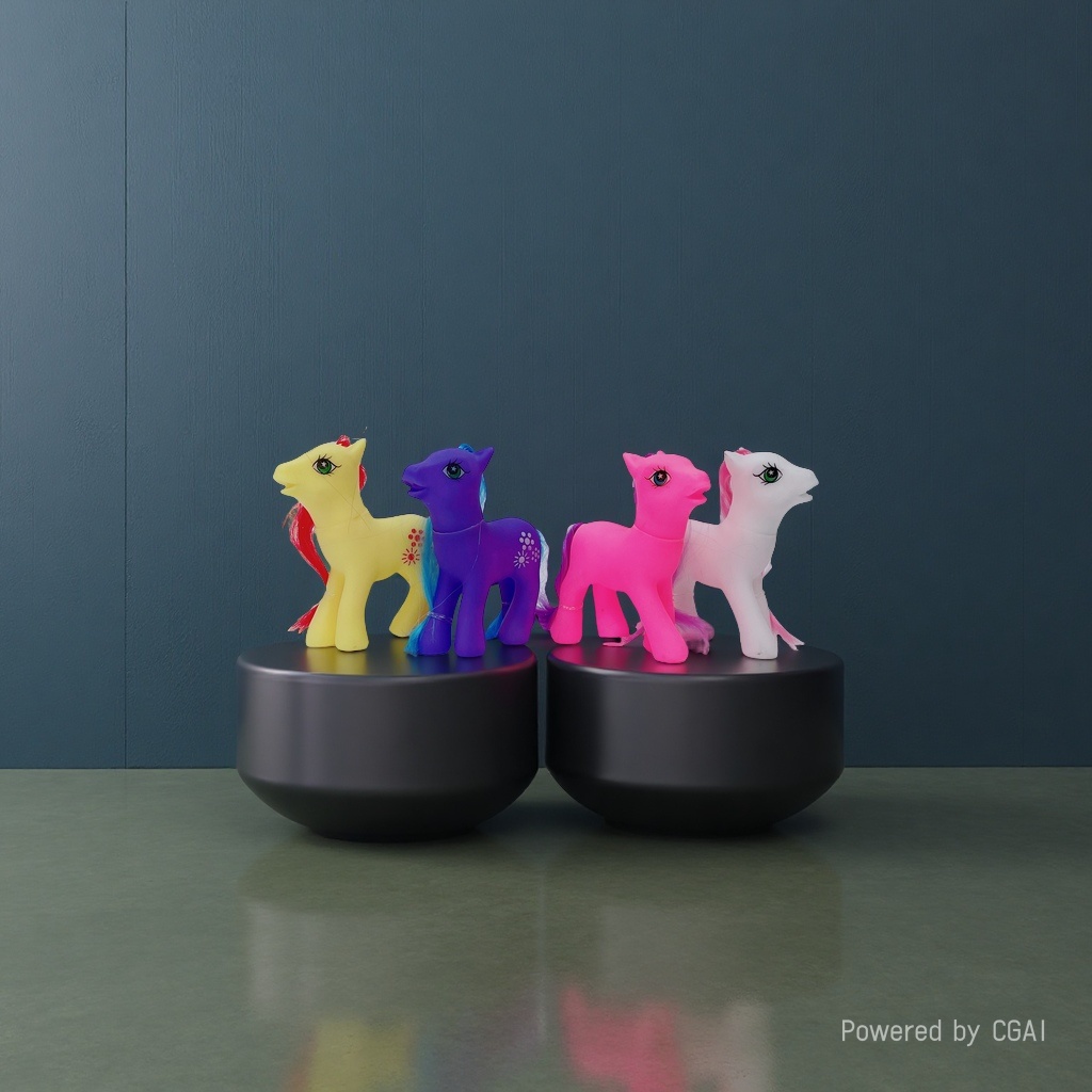 Mascota del año del caballo arco iris caballo bondadoso cry cry caballo juguete de peluche coche pastel decorativo hogar juguetes caja ciega colgante regalo details Picture