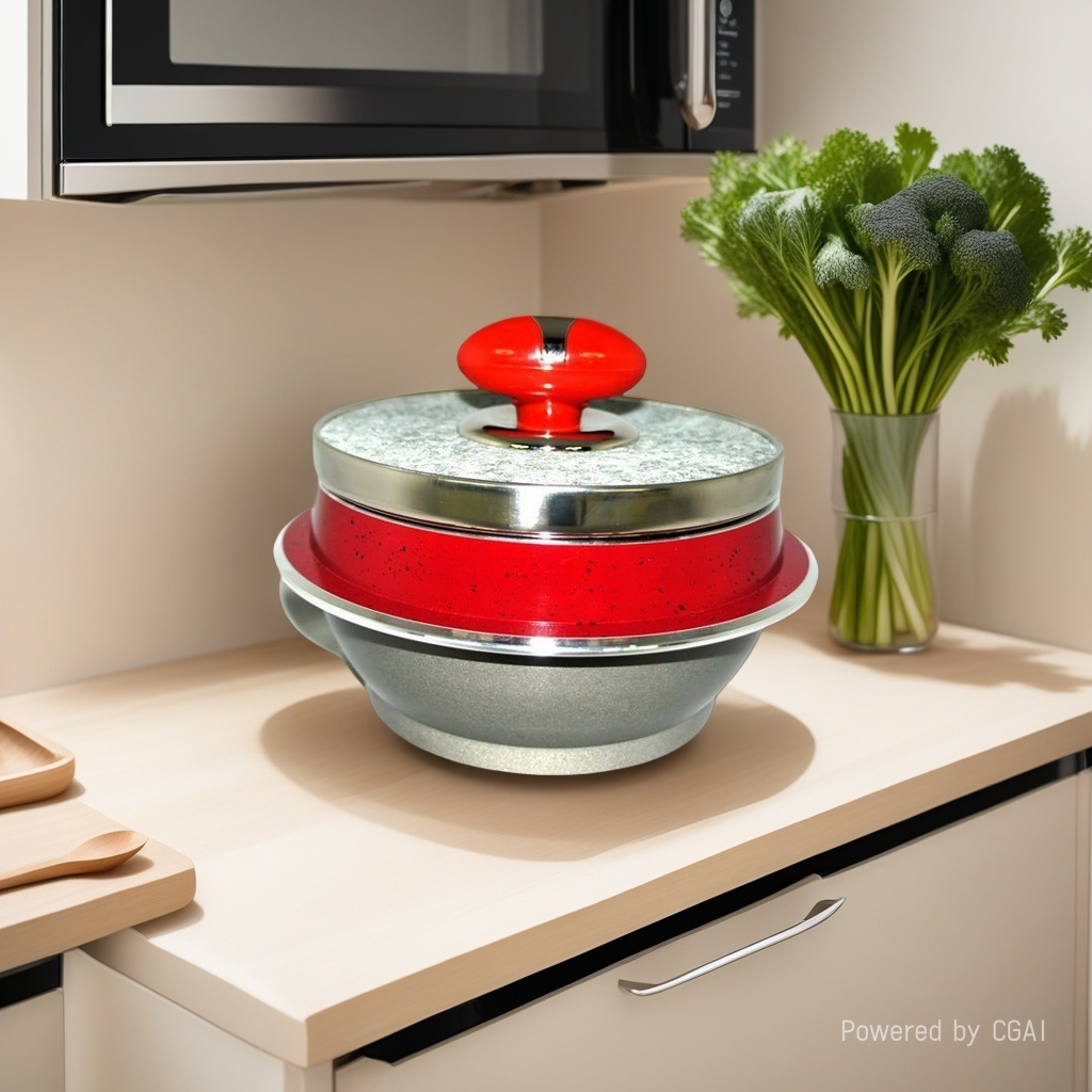 Kitchen Code: Korean original imported luxury red natural stone pot, 21cm Specification image