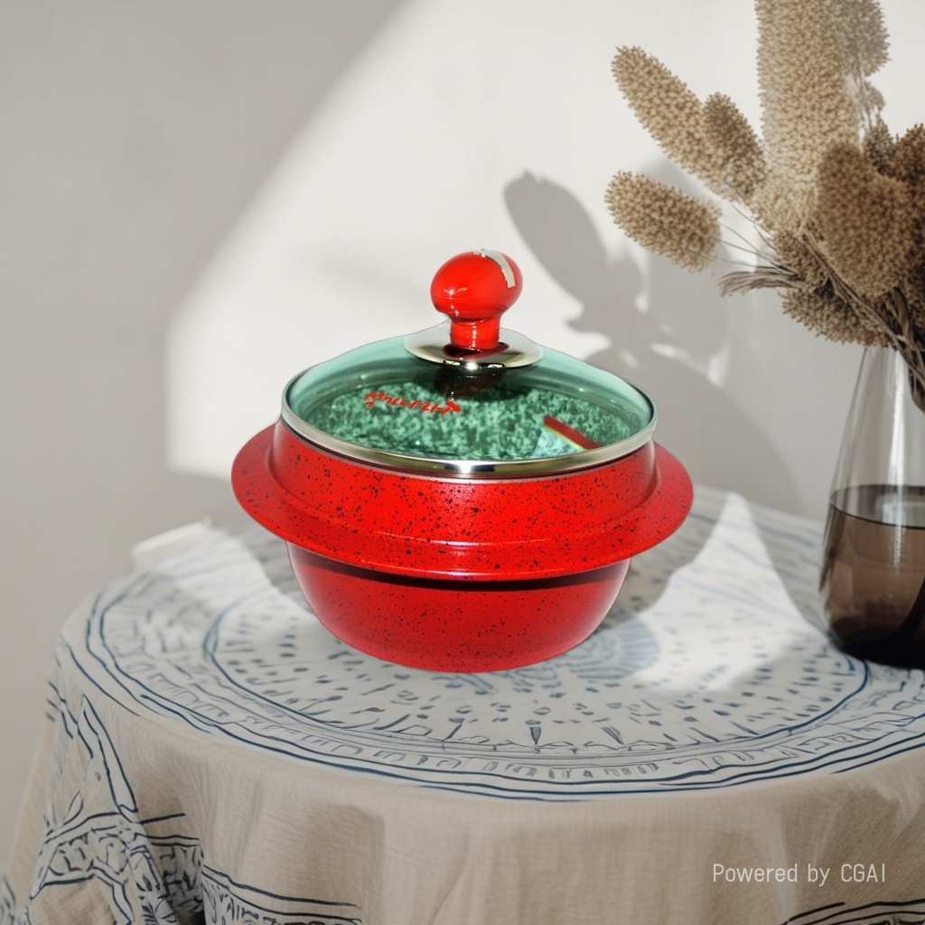 The red covered pot, the earthenware king clay pot, is a commercial clay pot stew pot specially designed for making soup Application Scenario