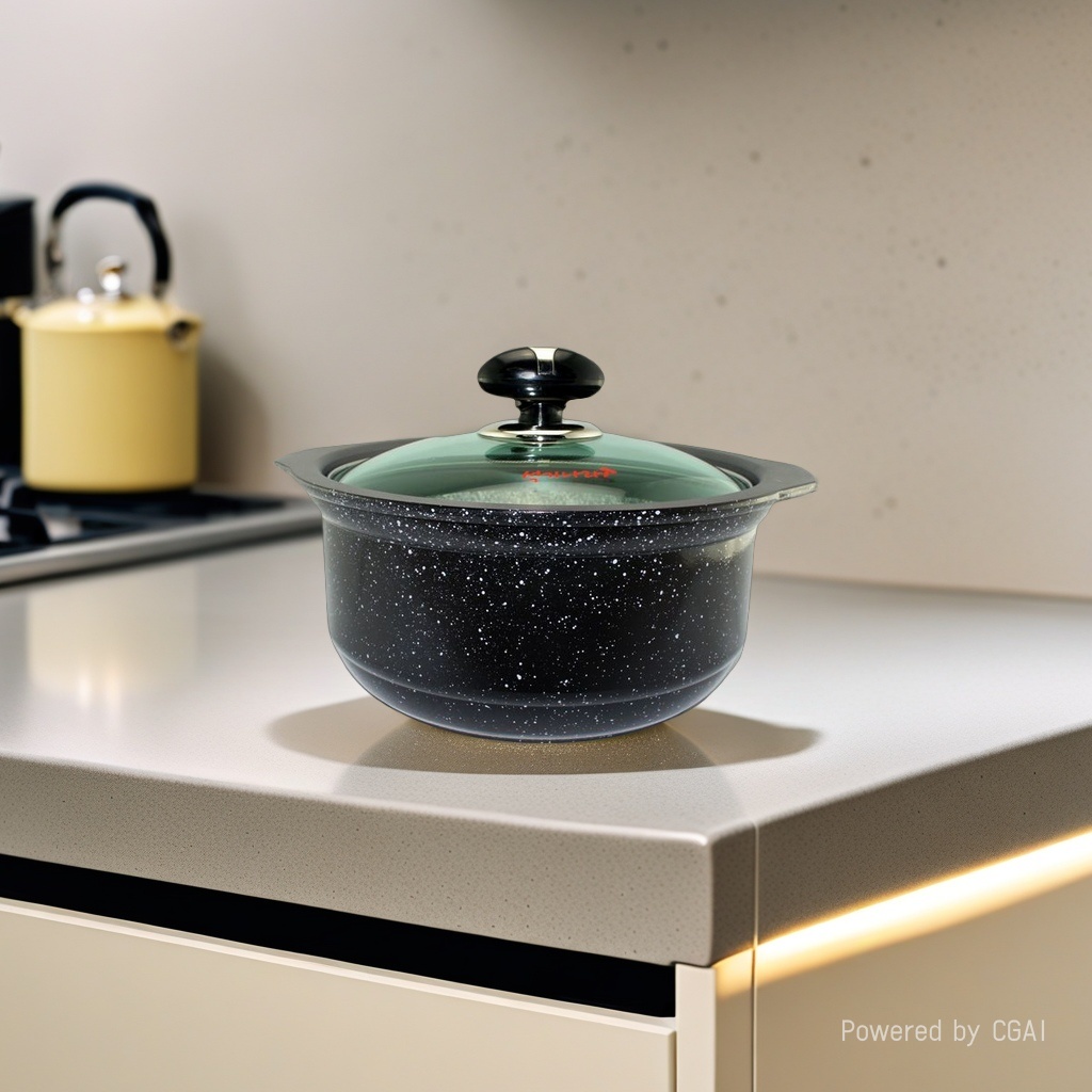 Kitchen Code: Original imported luxury IH natural stone pot from South Korea, 17cm Specification image