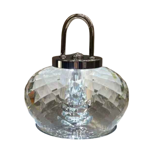 白色明辉创家2026新款水晶灯具跨境新品紫色灯创意桌面台灯桌面小夜灯