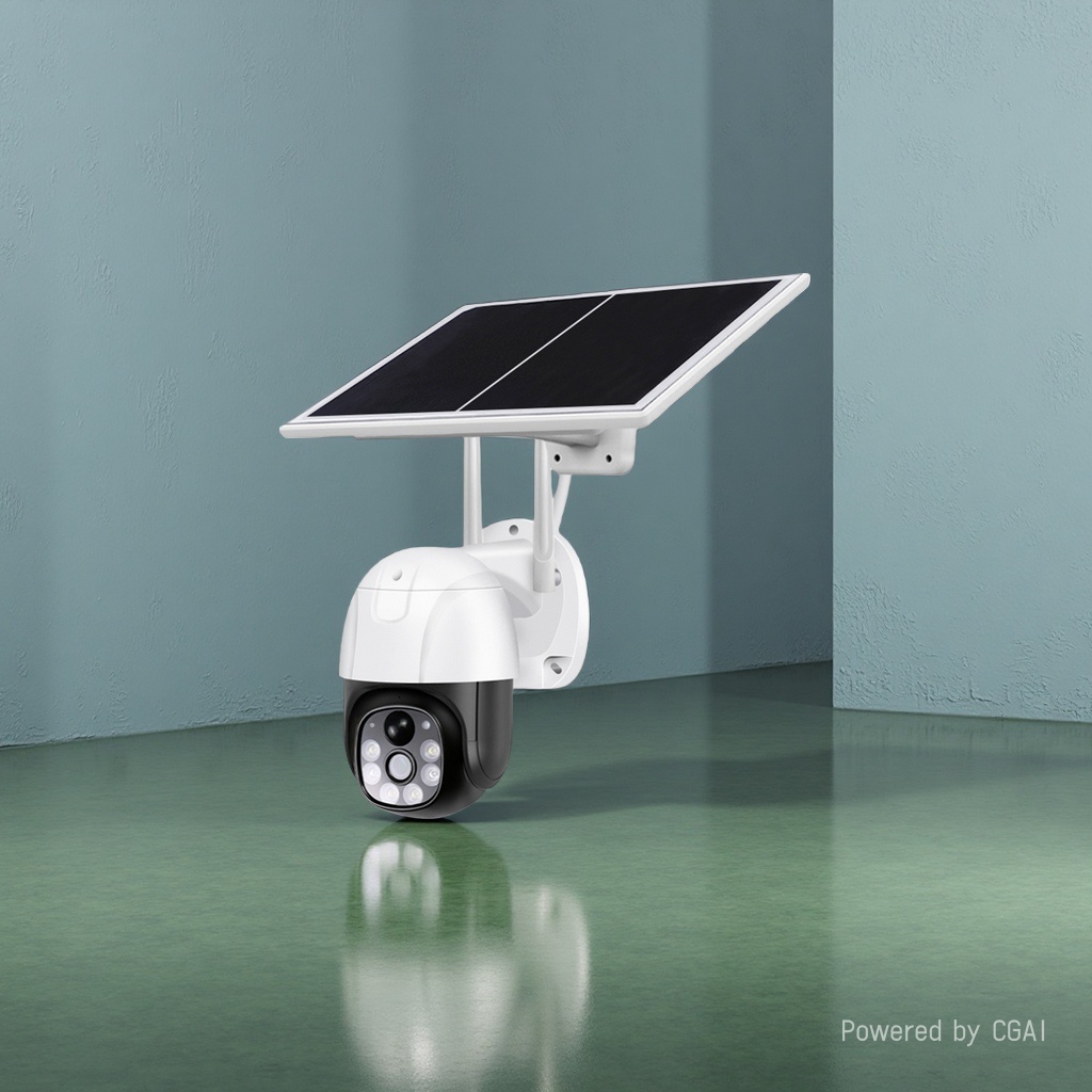 Solar-powered surveillance camera, indoor CCTV camera monitor, 1080P high-definition night vision (Note: The title is 56 characters long, meets the requirements, and the keywords are reasonably distributed Item Picture