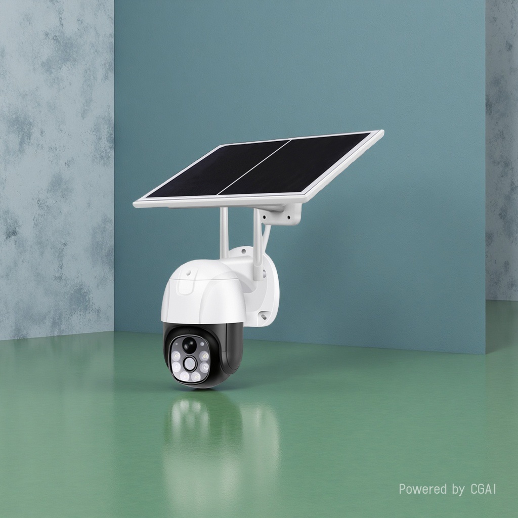 Solar-powered surveillance camera, indoor CCTV camera monitor, 1080P high-definition night vision (Note: The title is 56 characters long, meets the requirements, and the keywords are reasonably distributed details Picture