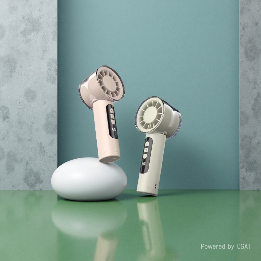 睿旺科技锂电池风扇便携式迷你手持扇冷风扇手持风扇DM-80白色