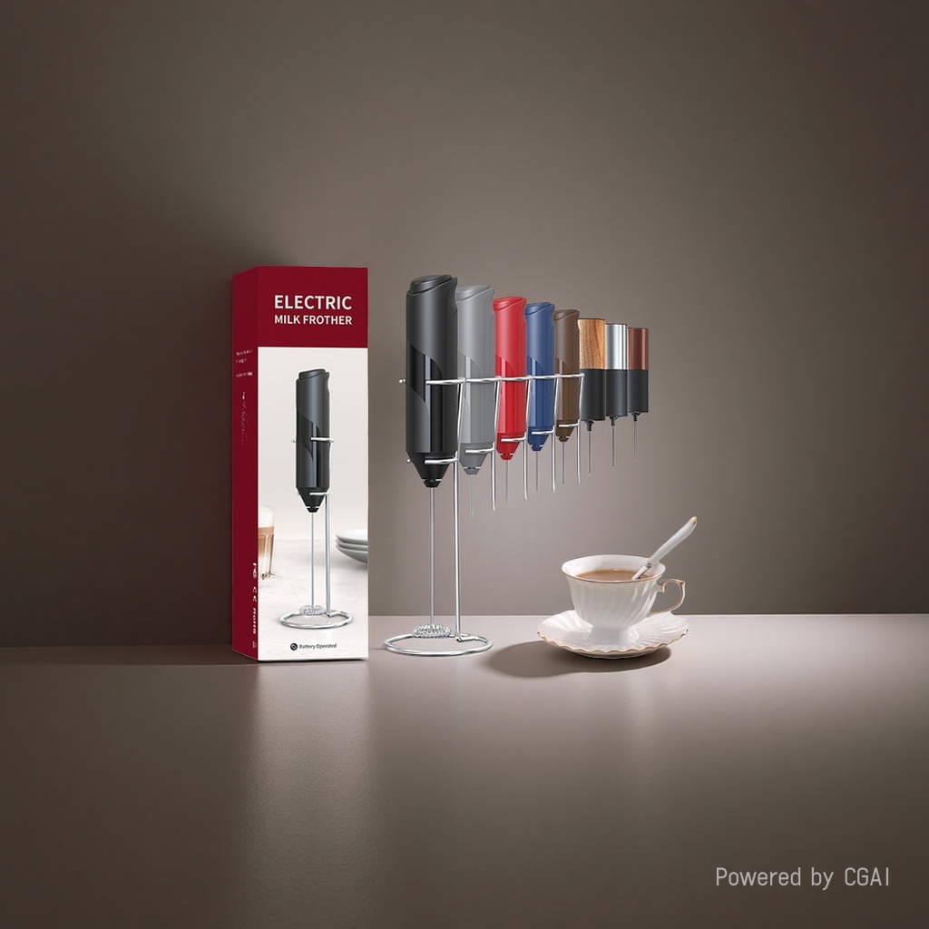 奶泡机家用电动打奶泡器咖啡拉花工具便携式不锈钢杯