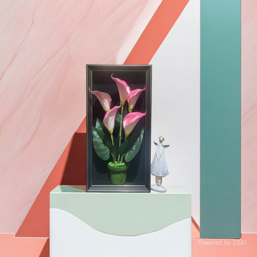 Modern decorative paintings, rural living rooms, villas, crystal porcelain paintings, welcoming pine trees, new Chinese style, 095222928 Specification image