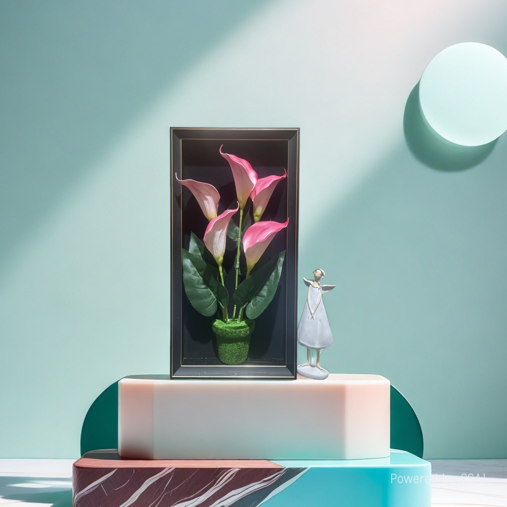 Modern decorative paintings, rural living rooms, villas, crystal porcelain paintings, welcoming pine trees, new Chinese style, 095222928 Application Scenario