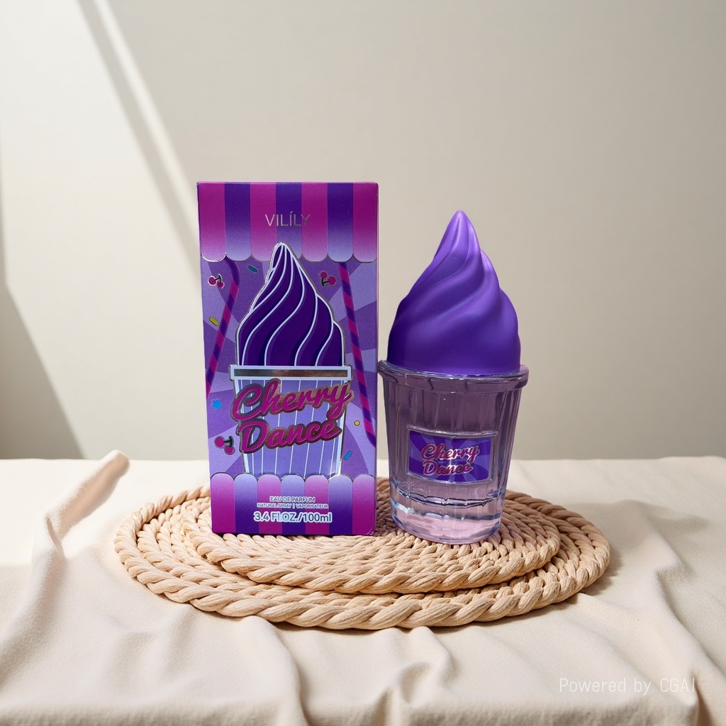 Purple ice cream-shaped perfume Cherry Dance bottle gift box Specification image