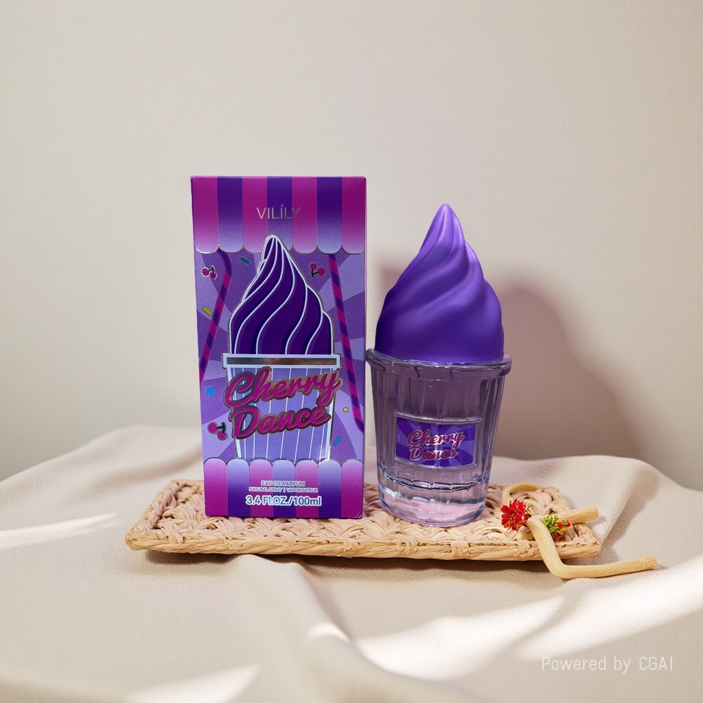 Purple ice cream-shaped perfume Cherry Dance bottle gift box details Picture