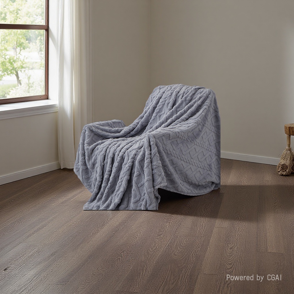 Manta de lana gris engrosada manta térmica invierno hogar suave y cómodo grande Specification image