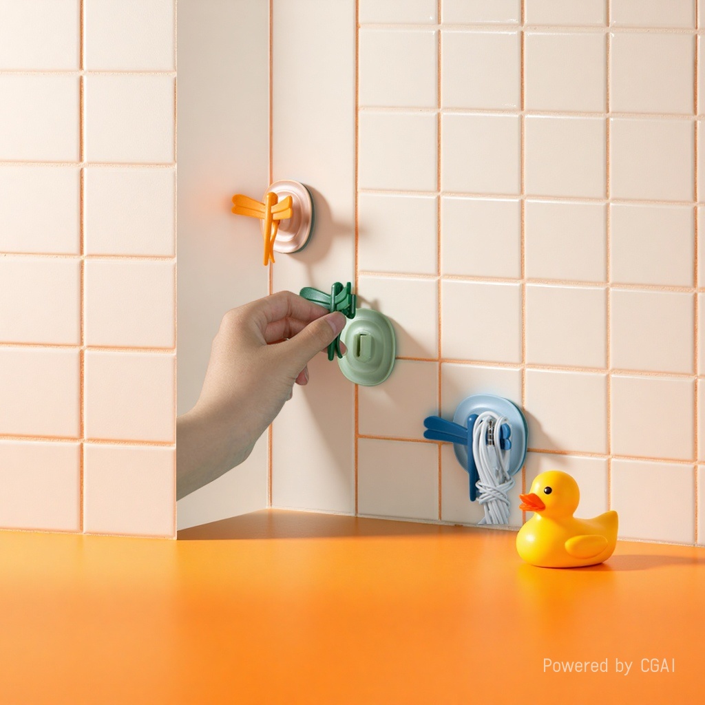 多功能蜻蜓挂钩4个装可接订单磁吸冰箱贴收纳袋品牌加工定制马卡龙