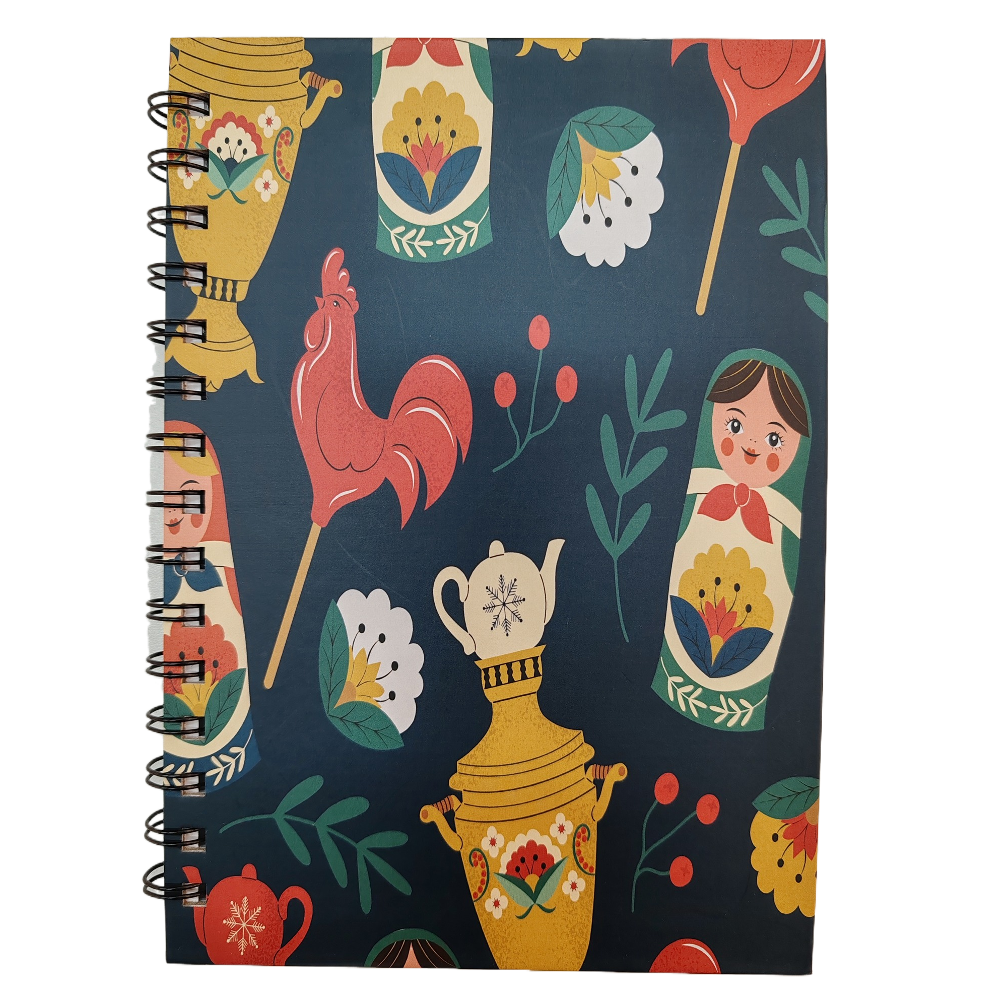 Donghu Paper Products A5 Retro Russian-style matryoshka doll Rooster illustration coil notebook Student Portable Notebook, Artistic Ins-style planner pic 6