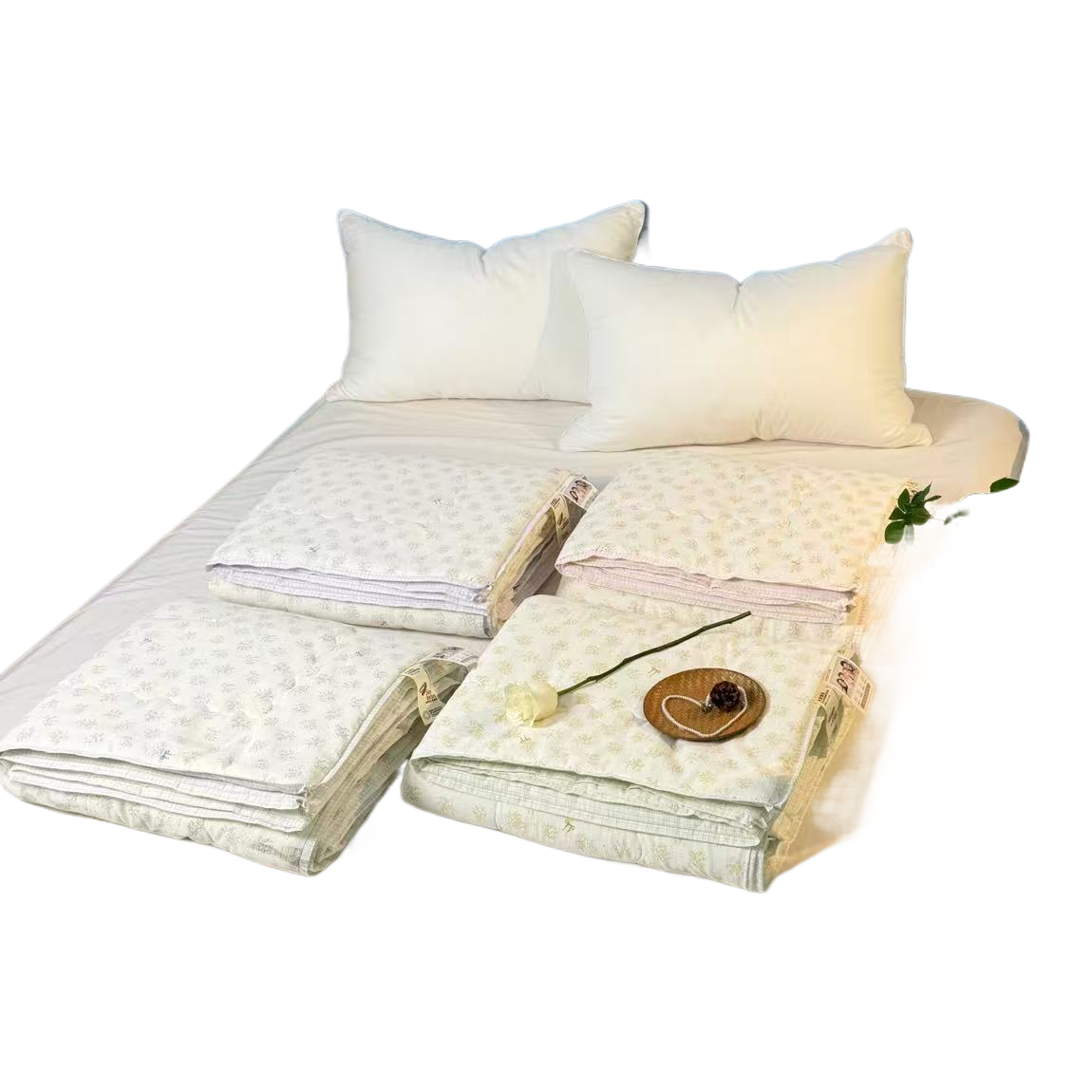 Custom-made bedding with 100-count pure cotton brushed fabric waterproof quilt covers Item Picture