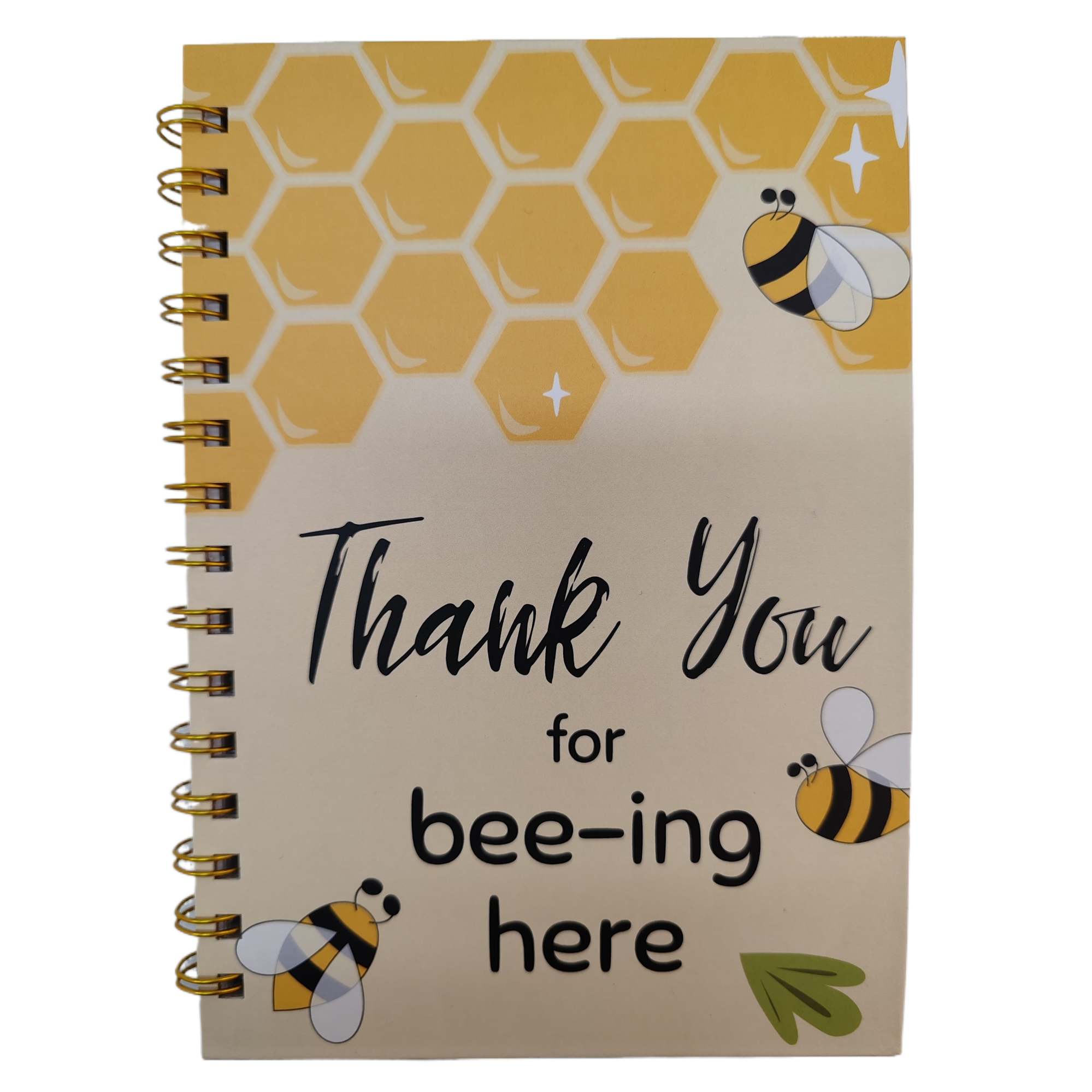 Donghu Paper Products A5 Bee-themed Coil Notebook, cute cartoon bee Notebook, creative homophonic joke notebook, student portable diary, artistic and high appearance level Item Picture