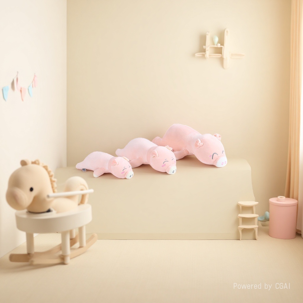 Wholesale pink piglet plush toys, dolls, plush pillows, direct sales from the manufacturer Specification image