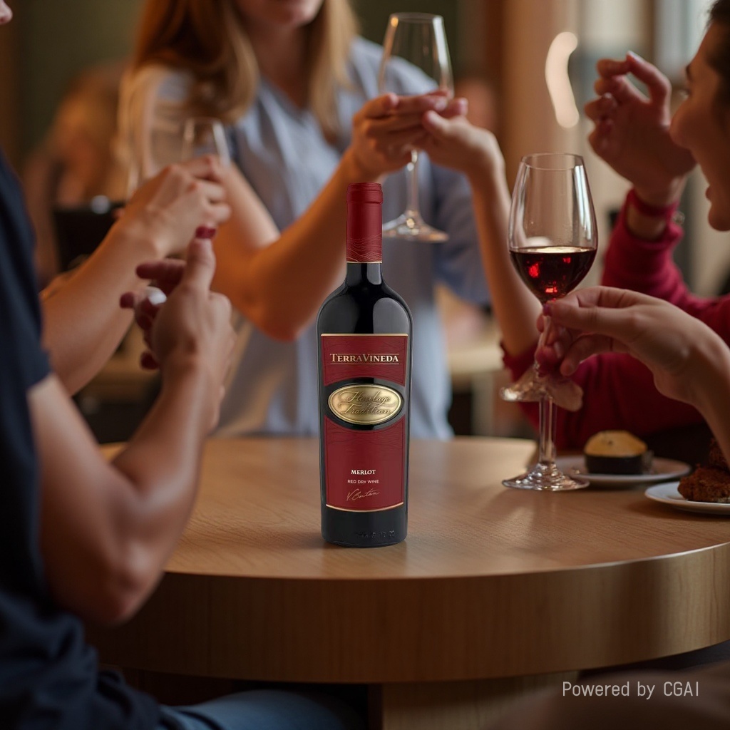 The Earth Vine Merlot Dry Red Wine in a bottle is elegant, mellow and naturally fermented, making it a perfect gift Application Scenario