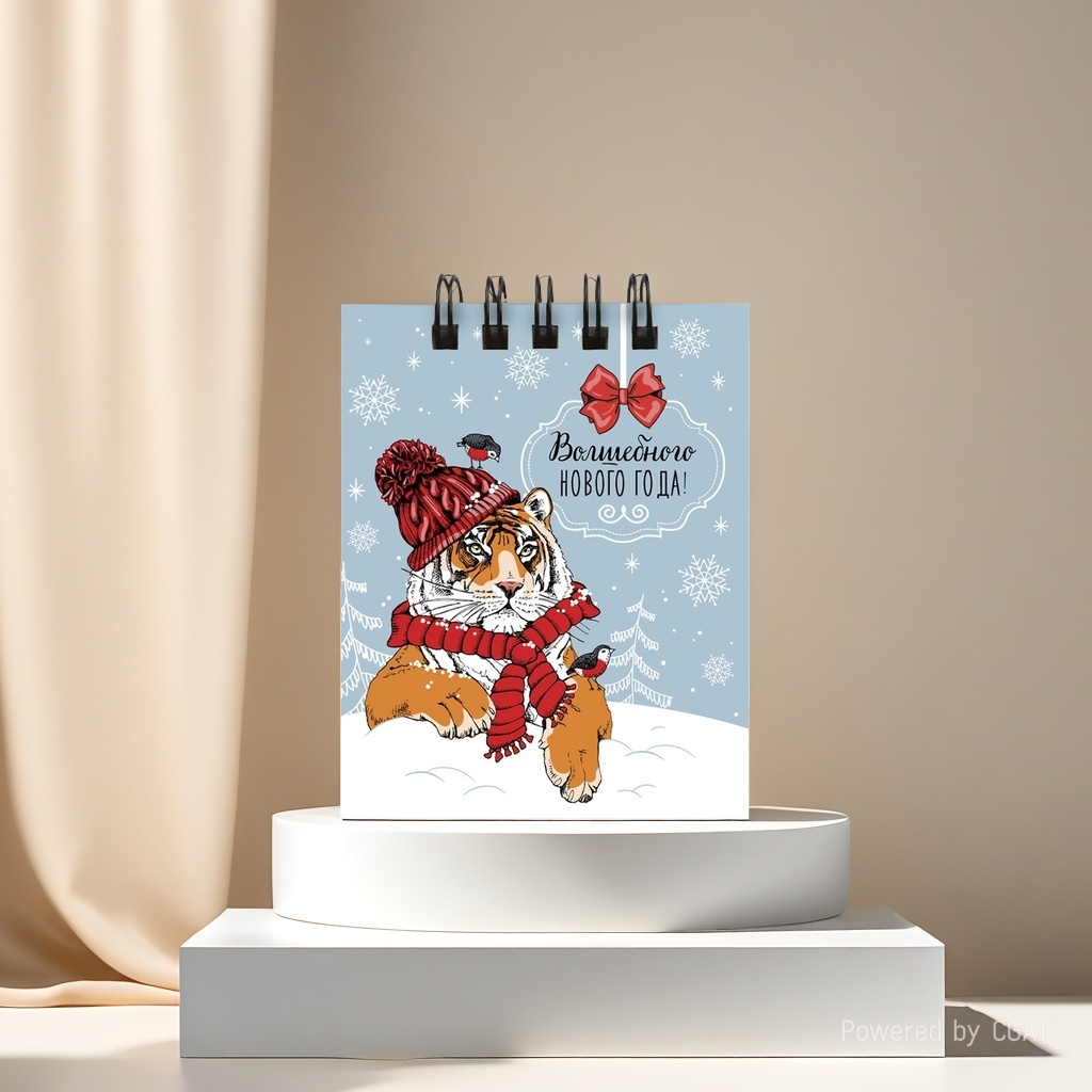 Donghu Paper Products 7*9 Russian New Year Tiger Coil Notebook Winter Snow Scene Creative Notebook Tiger Snow Scene Coil Notebook Student Diary Notebook Application Scenario