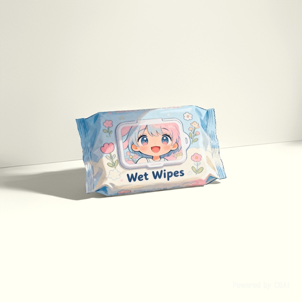 婴儿湿纸巾/酒精湿巾/除油湿巾/湿纸巾/湿巾湿纸巾白底实物图