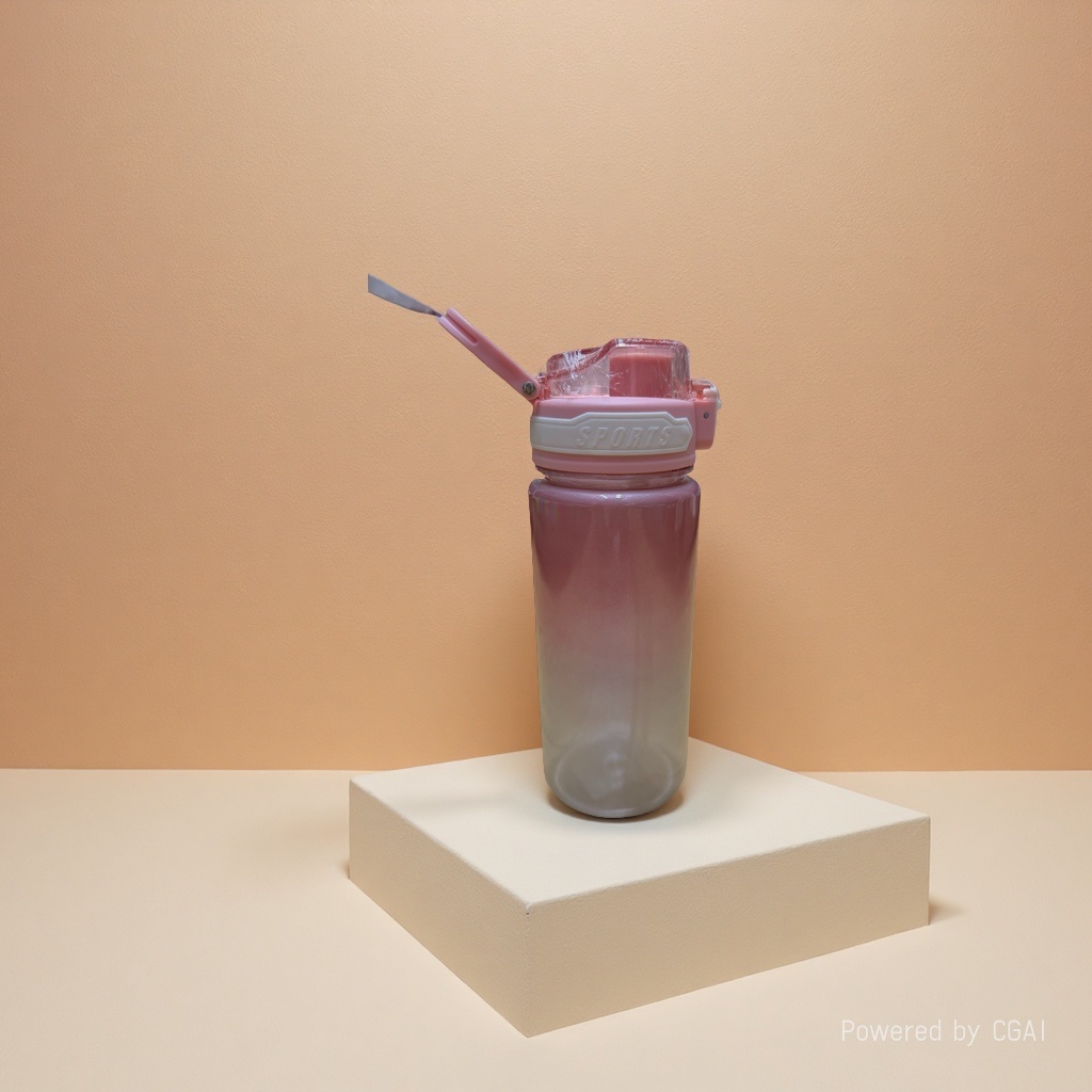 粉色渐变运动水壶保温杯运动水杯世界杯主题水杯