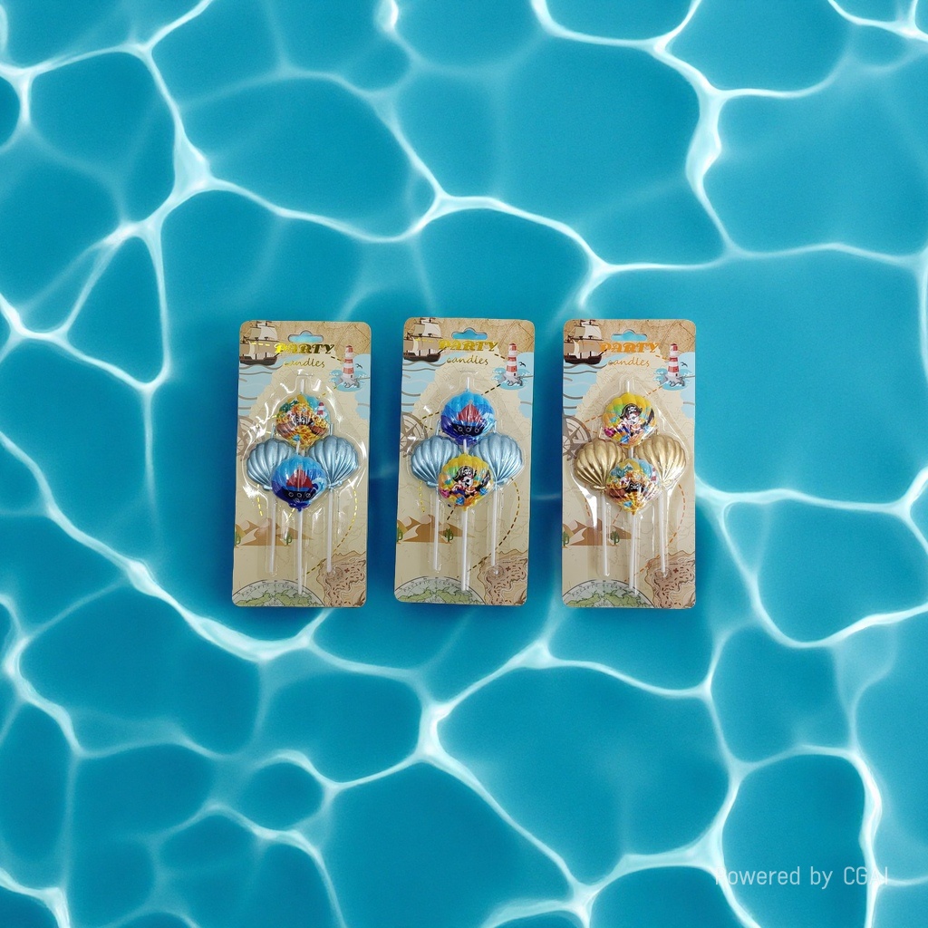 Pirate-themed party candle packaging board birthday number candles Candle party supplies decoration