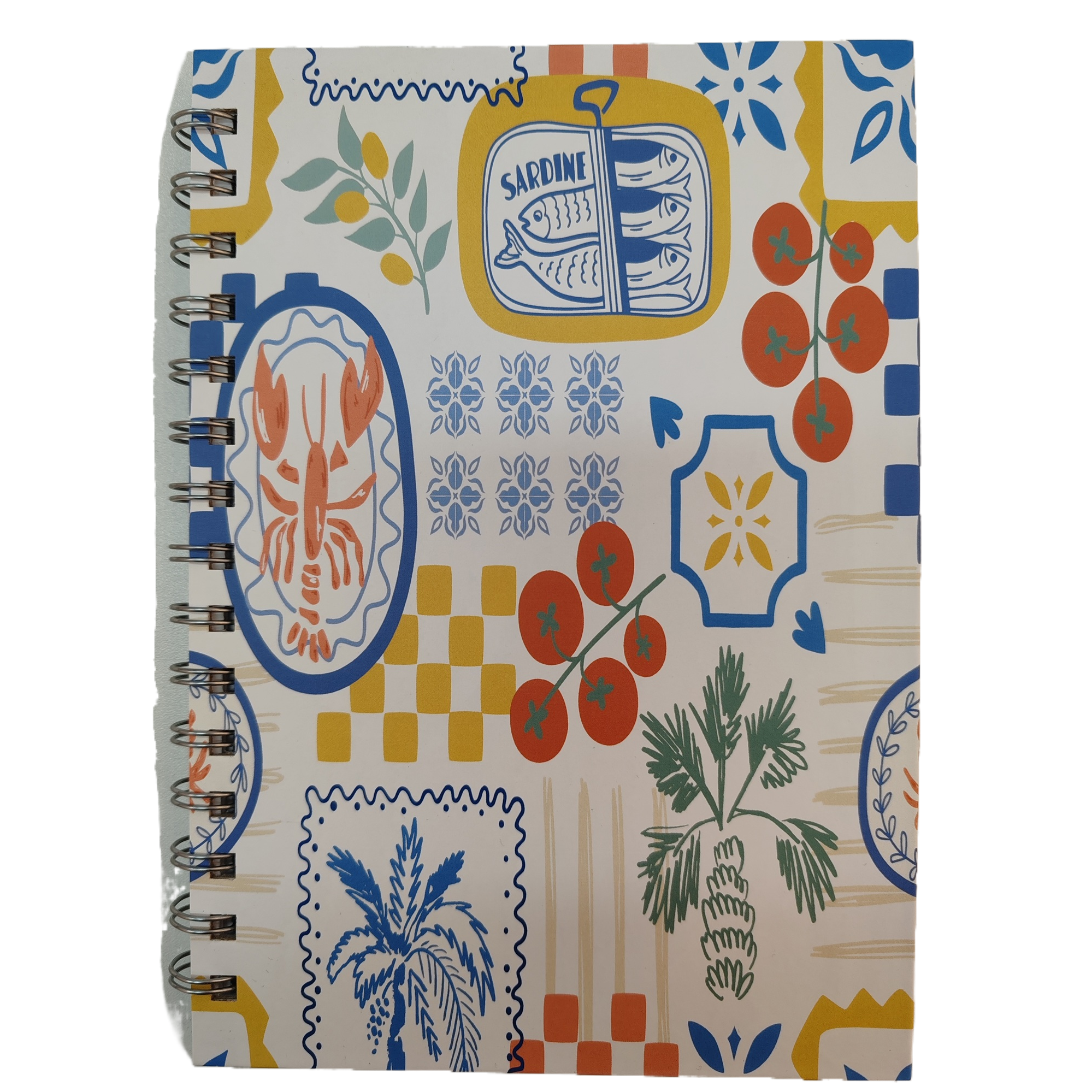 Donghu Paper Products A5 Jungle Seaside Stamp Illustration Coil Notebook Retro Niche Design Notebook, Suitable for office and student use Item Picture