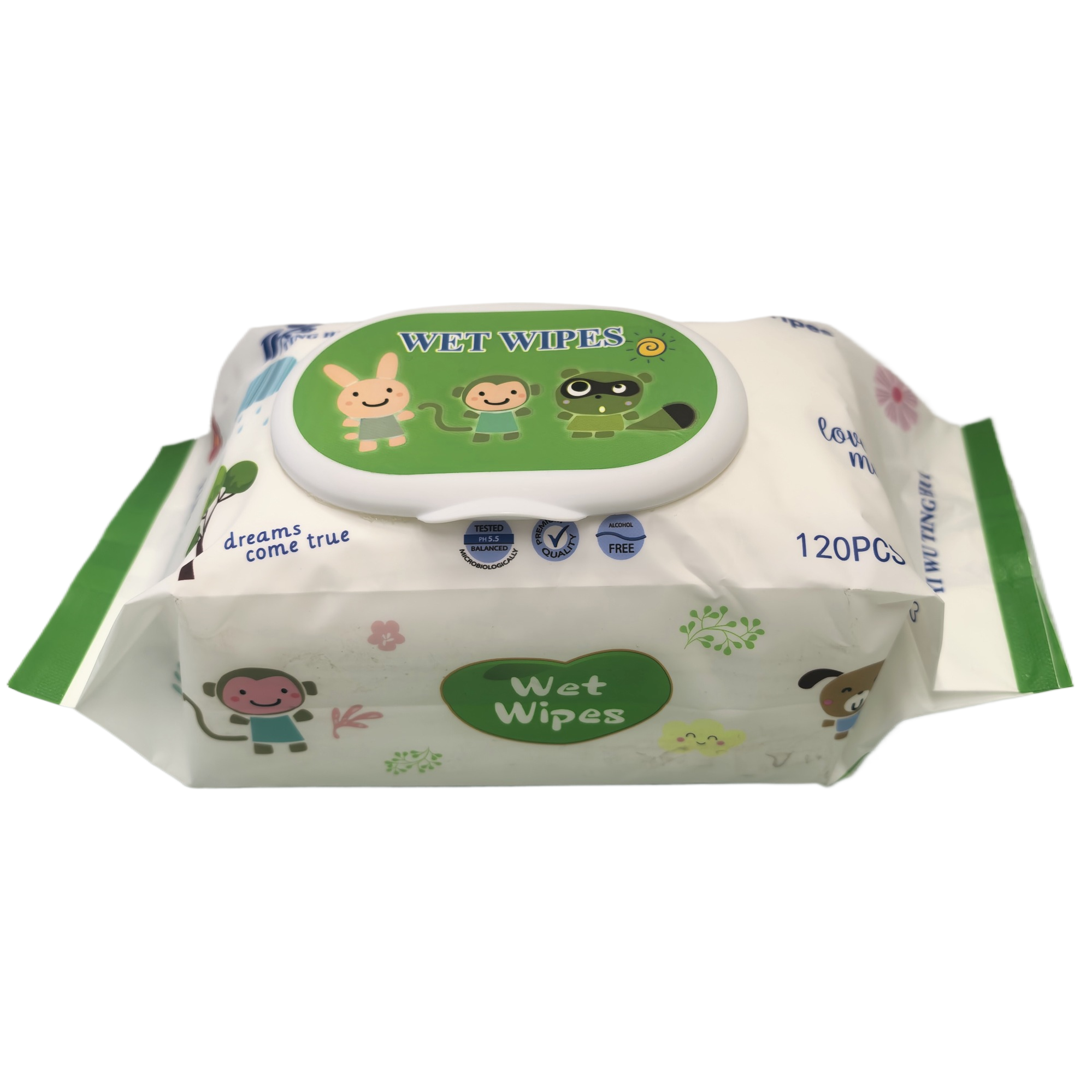 跨境婴儿湿纸巾湿巾100抽装便携独立包装温和不刺激