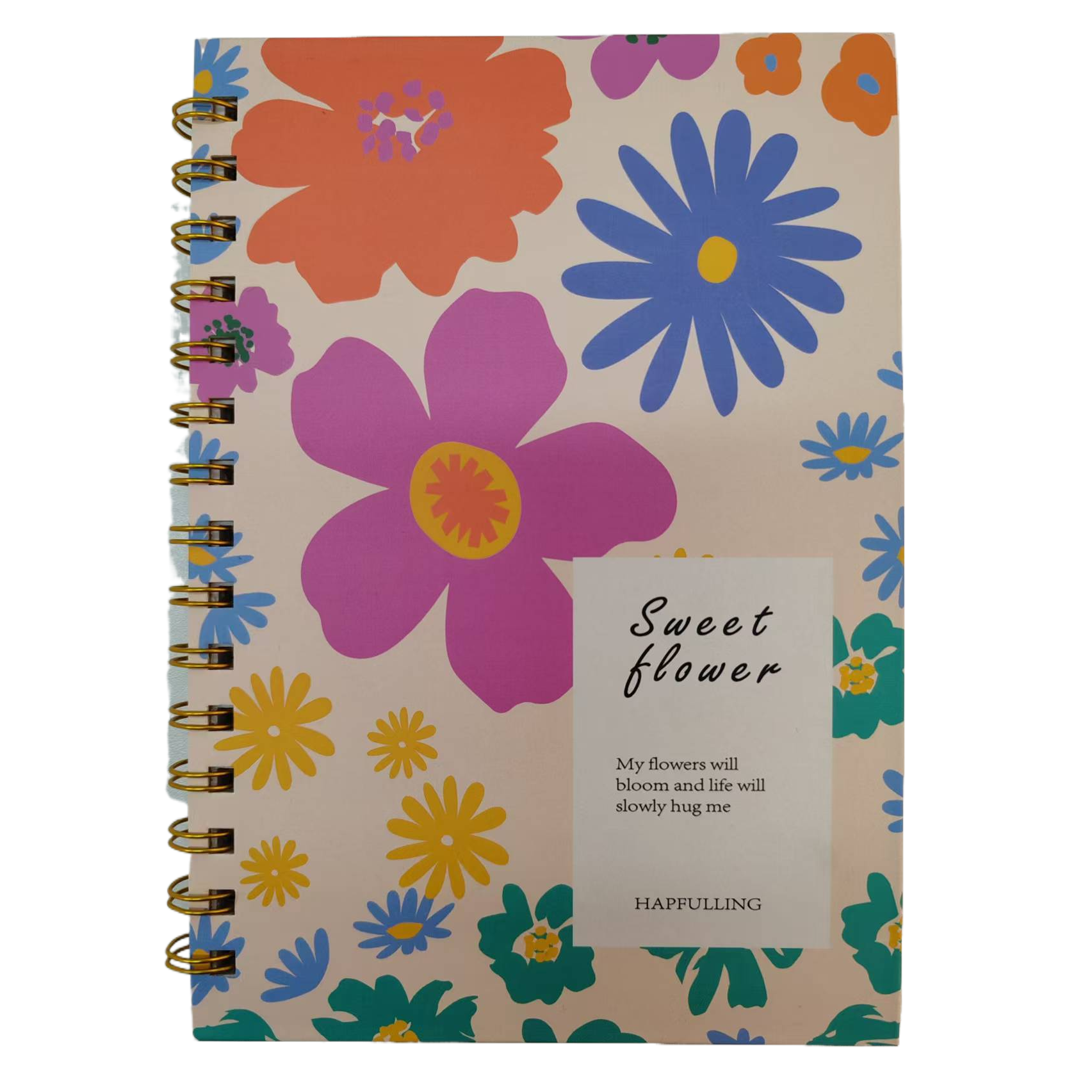 Donghu Paper Products A5 High appearance level, InS-style flower coil notebook, artistic and girlish notebook, Spring Flower planner, New Atmosphere Creative notebook Item Picture