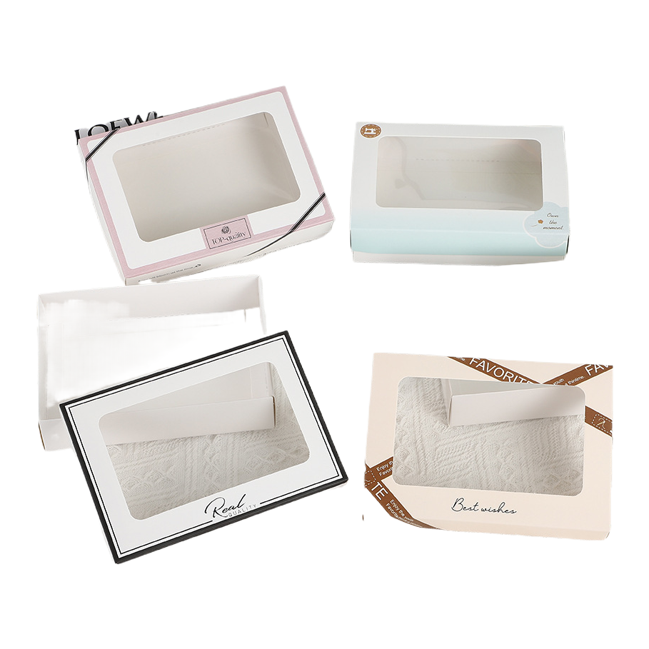 多种颜色设计礼盒精美包装盒透明窗口装饰伴手礼纸制品礼品袋礼盒