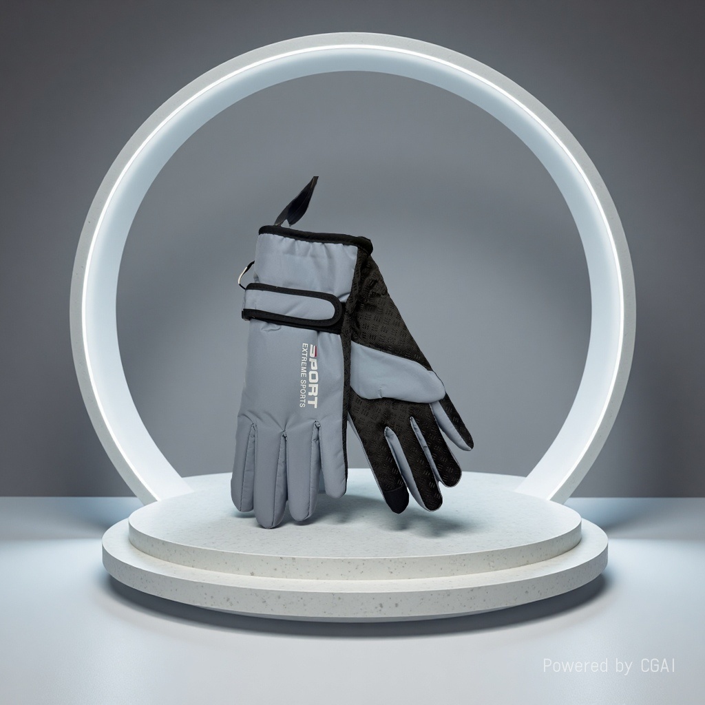 The grey and black spliced cycling gloves have thickened sports protection and are wear-resistant Specification image