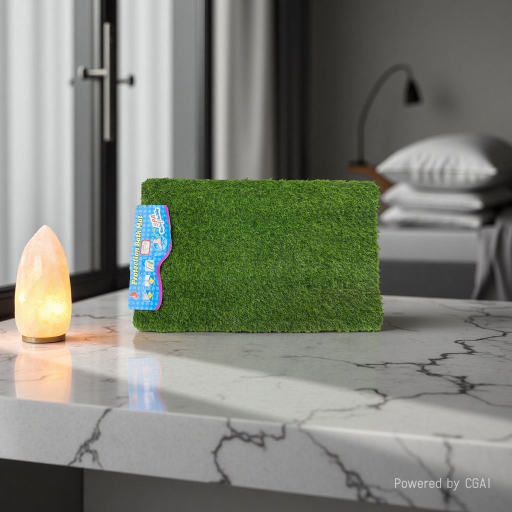 Anti-slip combination floor mat for living room and bedroom, multi-piece soft and wear-resistant home carpet floor mat with green plant effect details Picture