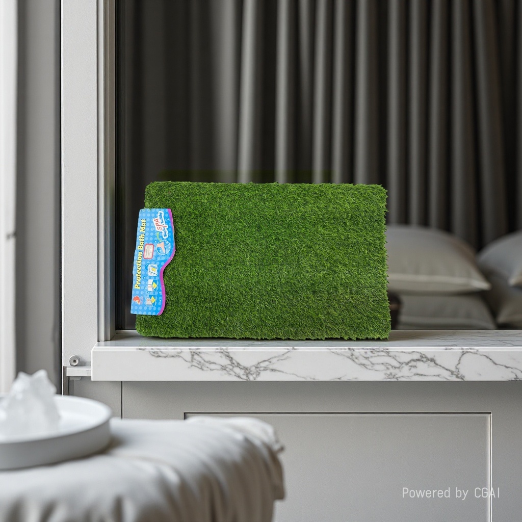 Anti-slip combination floor mat for living room and bedroom, multi-piece soft and wear-resistant home carpet floor mat with green plant effect Specification image