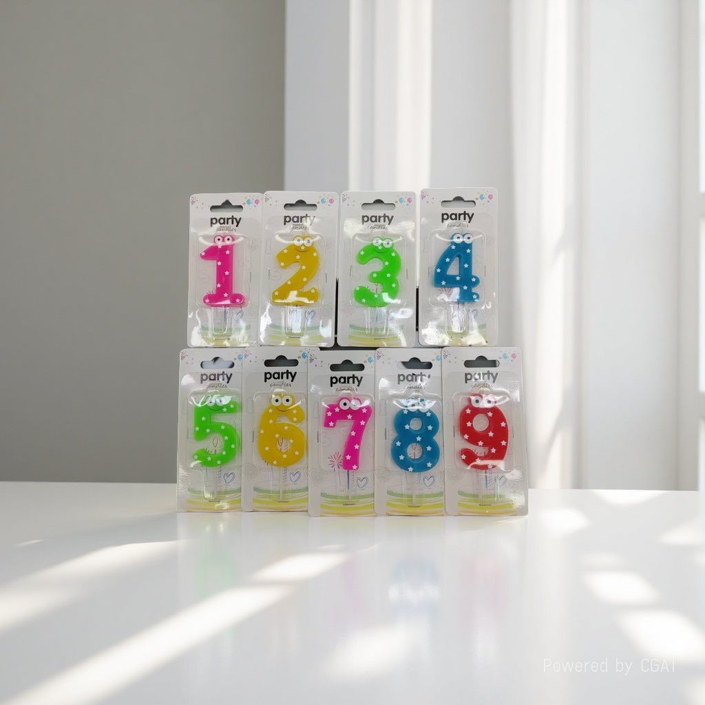 Colorful eyes, digital candles, birthday party candles, warm, romantic and cute decoration Specification image