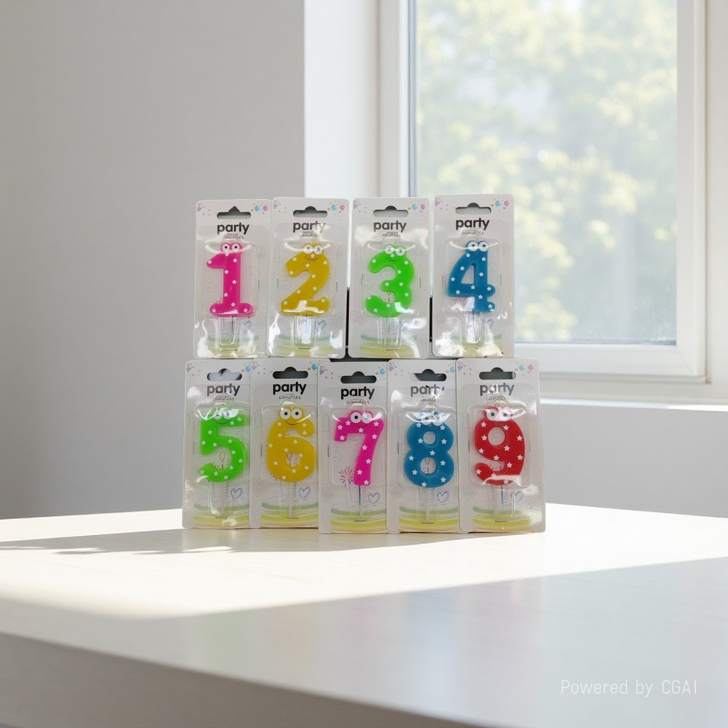 Colorful eyes, digital candles, birthday party candles, warm, romantic and cute decoration details Picture