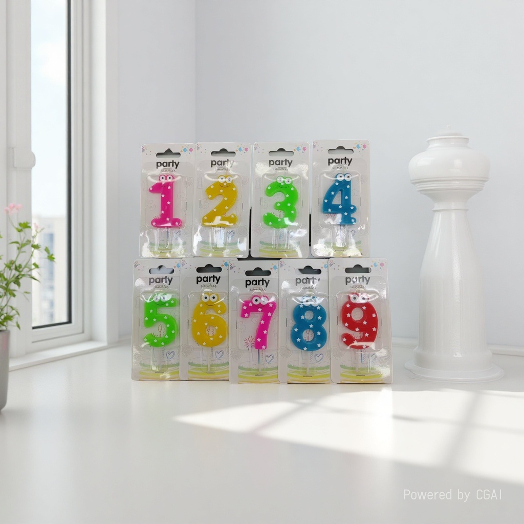 Colorful eyes, digital candles, birthday party candles, warm, romantic and cute decoration Application Scenario